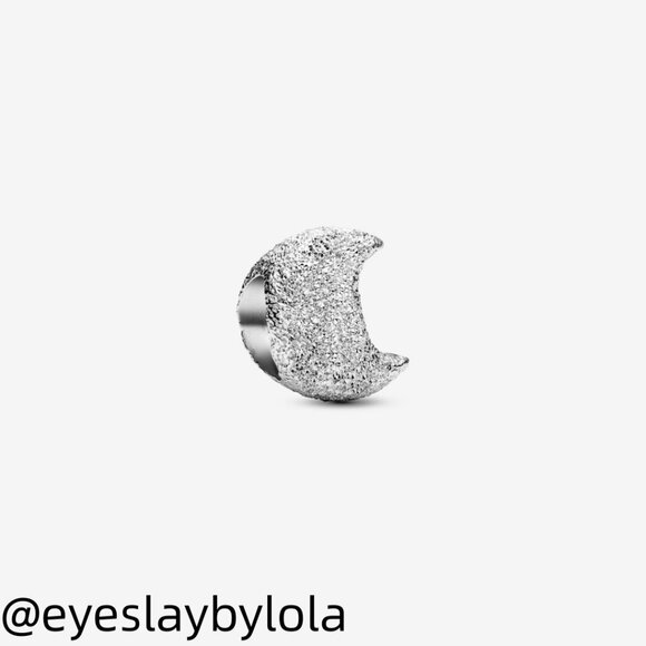 Pandora Textured Moon Mini Charm - Picture 1 of 5